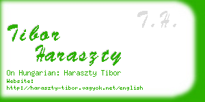 tibor haraszty business card